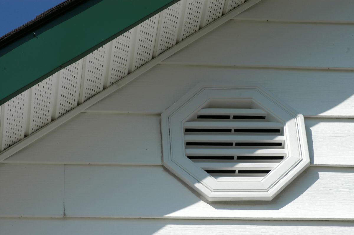 soffit and gable showing attic ventilation