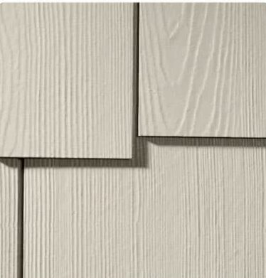 James Hardie staggered shingle fiber cement siding texture