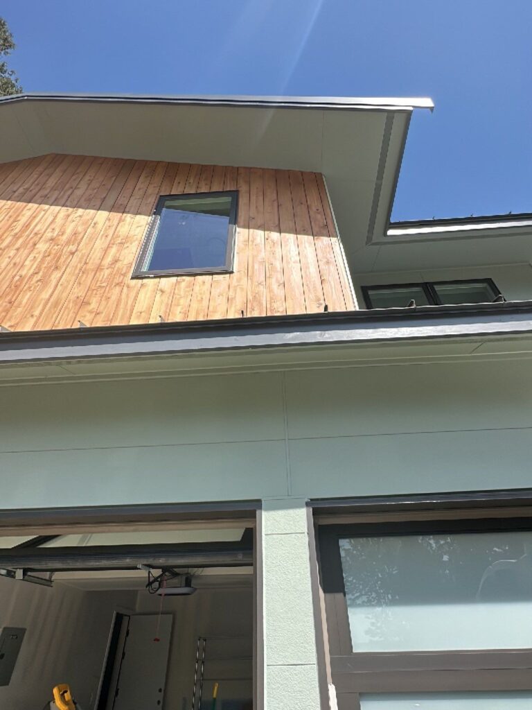 cedar siding and james hardie architectural panels combination in a modern design redmond wa house remodel
