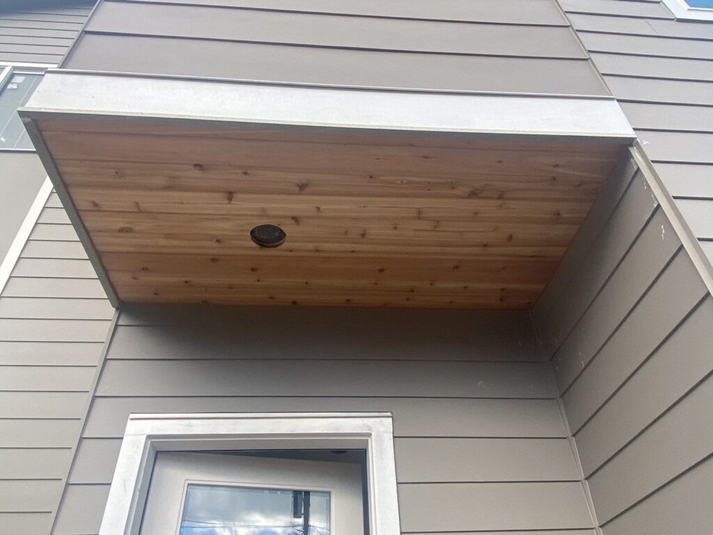 cedar tk soffit entryway