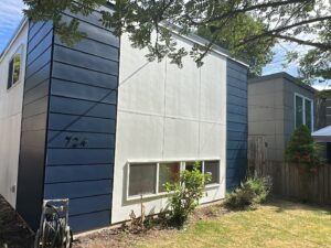 smooth hardie panel and lap siding combination