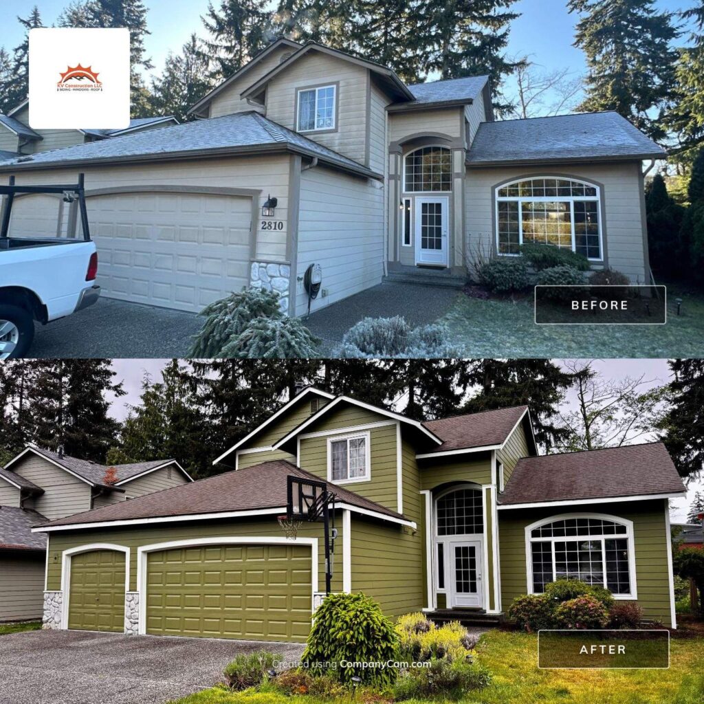 before and after siding remodel in everett wa