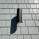 lights on a shingle siding fiber cement