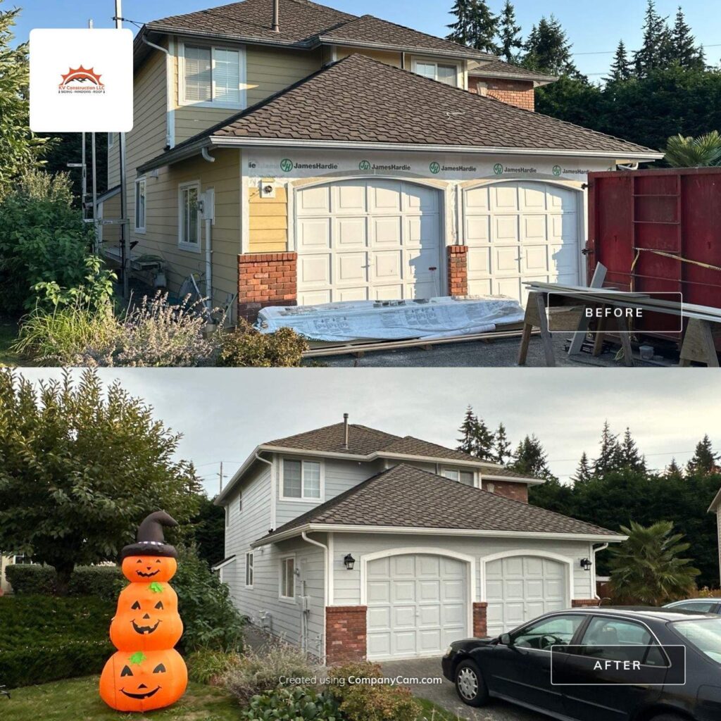 lynnwood washington before and after house exterior siding replacement