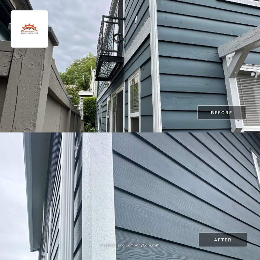 before and after siding installation makover