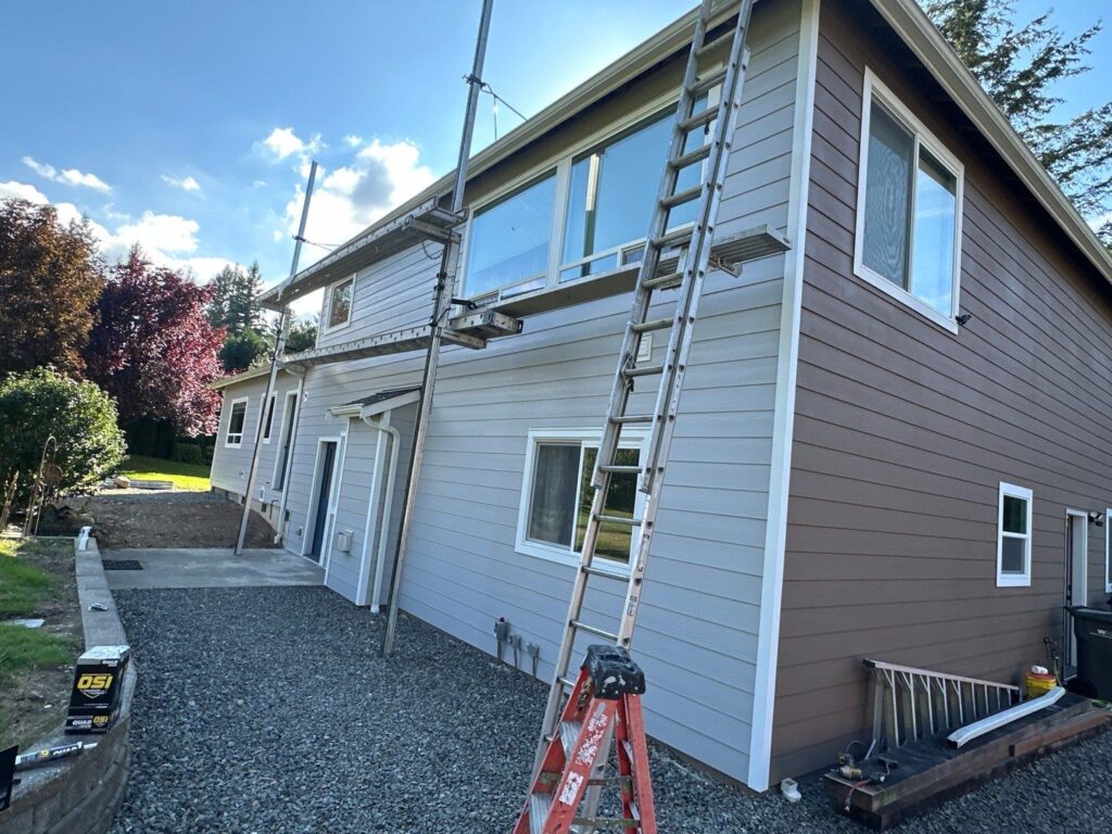 work in progress on a jobsite in Seattle