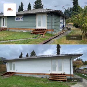 before and after exterior home remodel