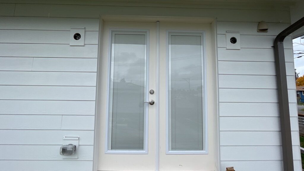 door and lap siding