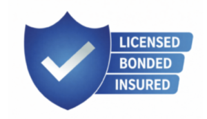 Licensed, bonded, and insured contractor trust badge