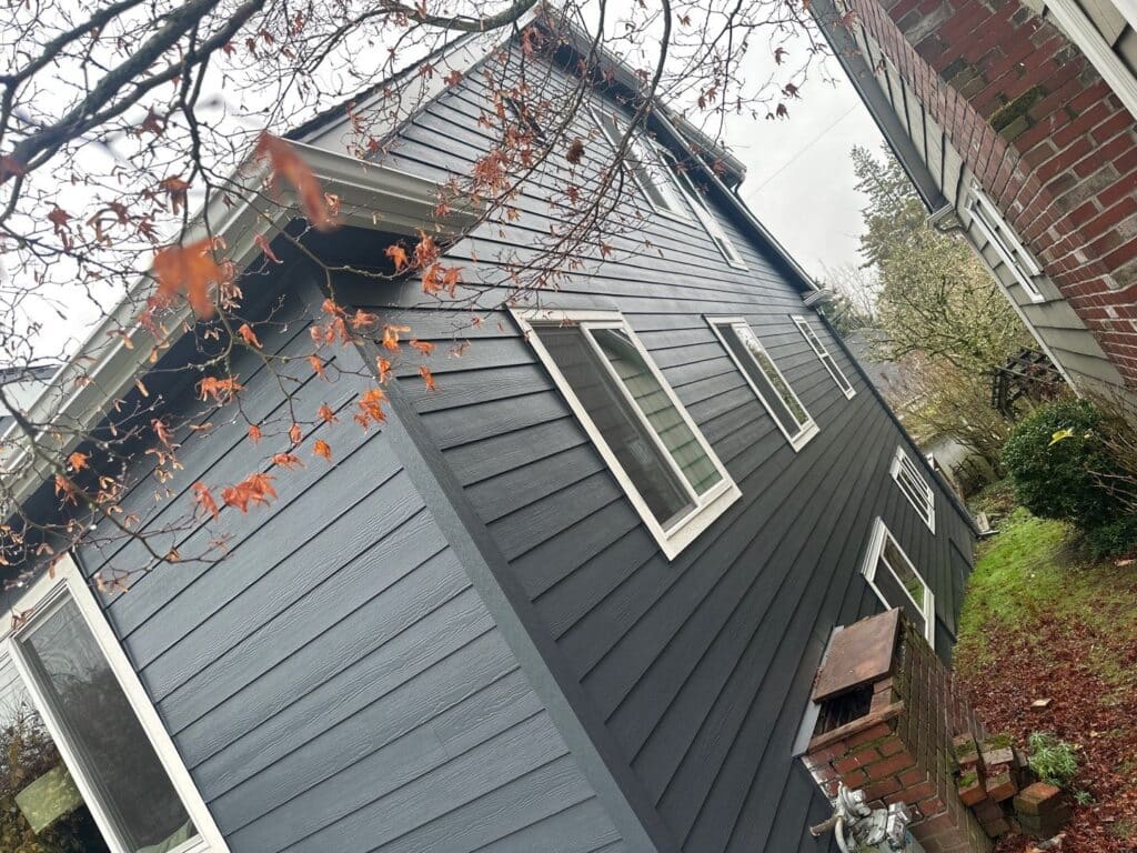 Primed 7 1/4 inch Hardie lap siding with 6 inch reveal