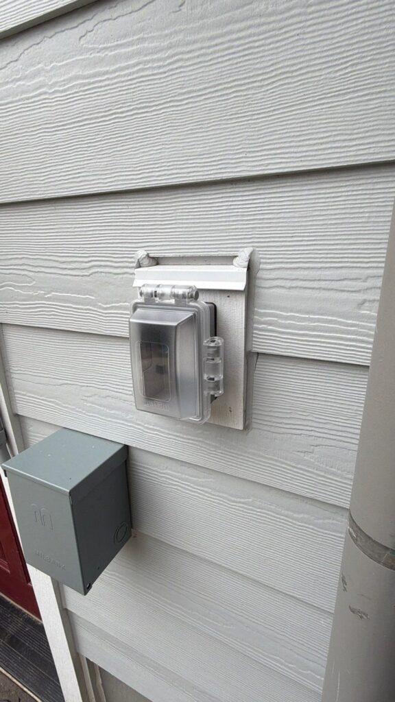 White 26GA metal flashing above windows and blocks
