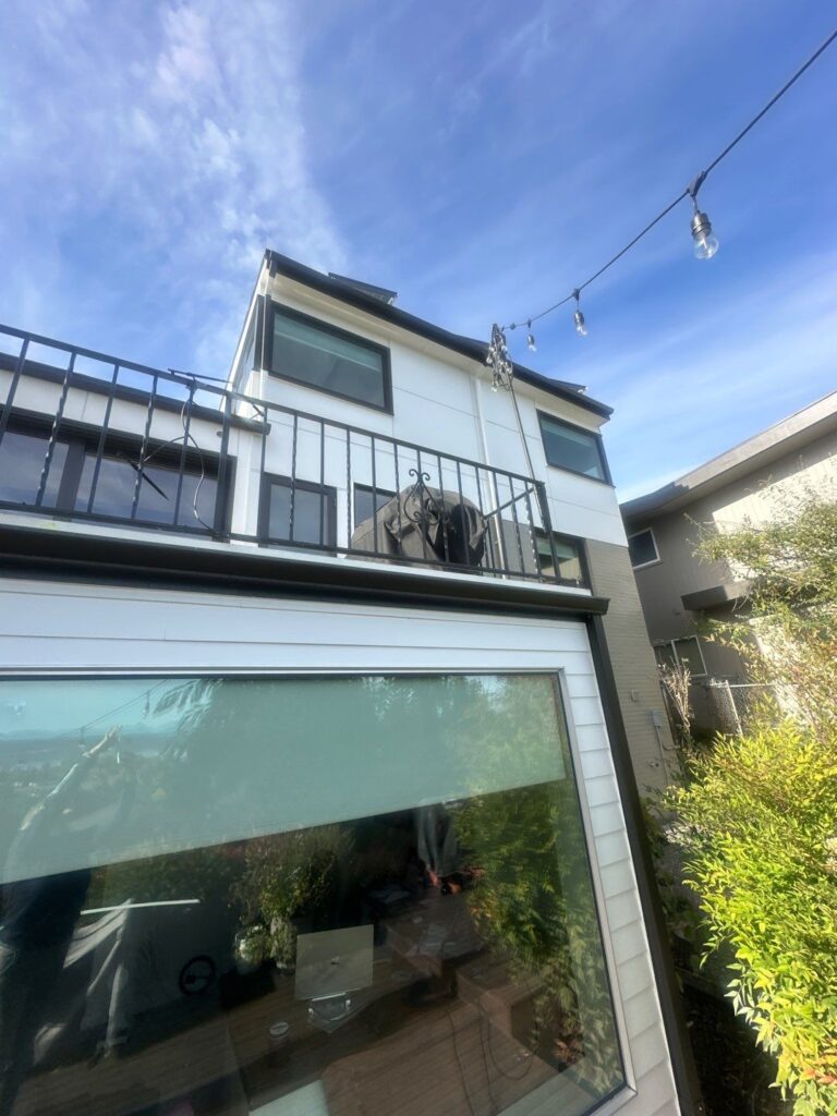 26GA metal head flashing above windows