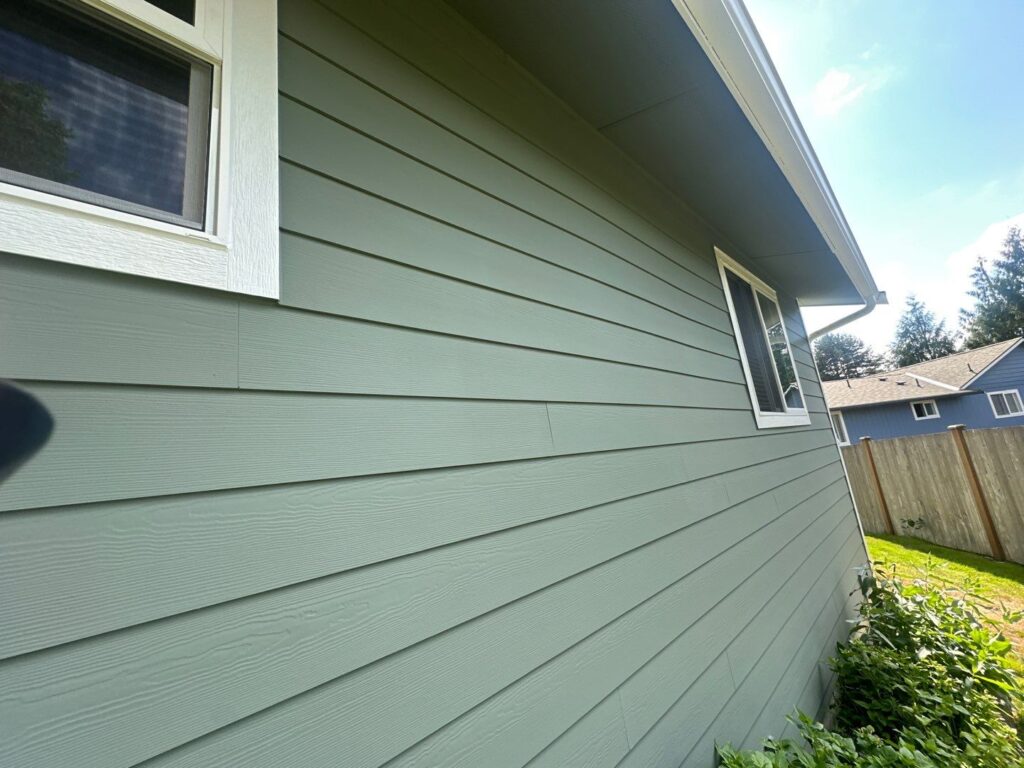 Square garage casing built with primed Cedarmill 5/4x8 trim