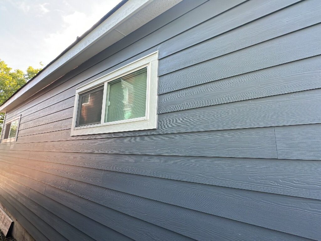 Sherwin-Williams SuperPaint on garage fascia boards