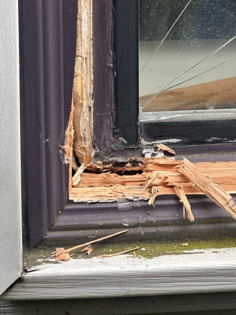 Primed rustic Hardie window trim and outside corners