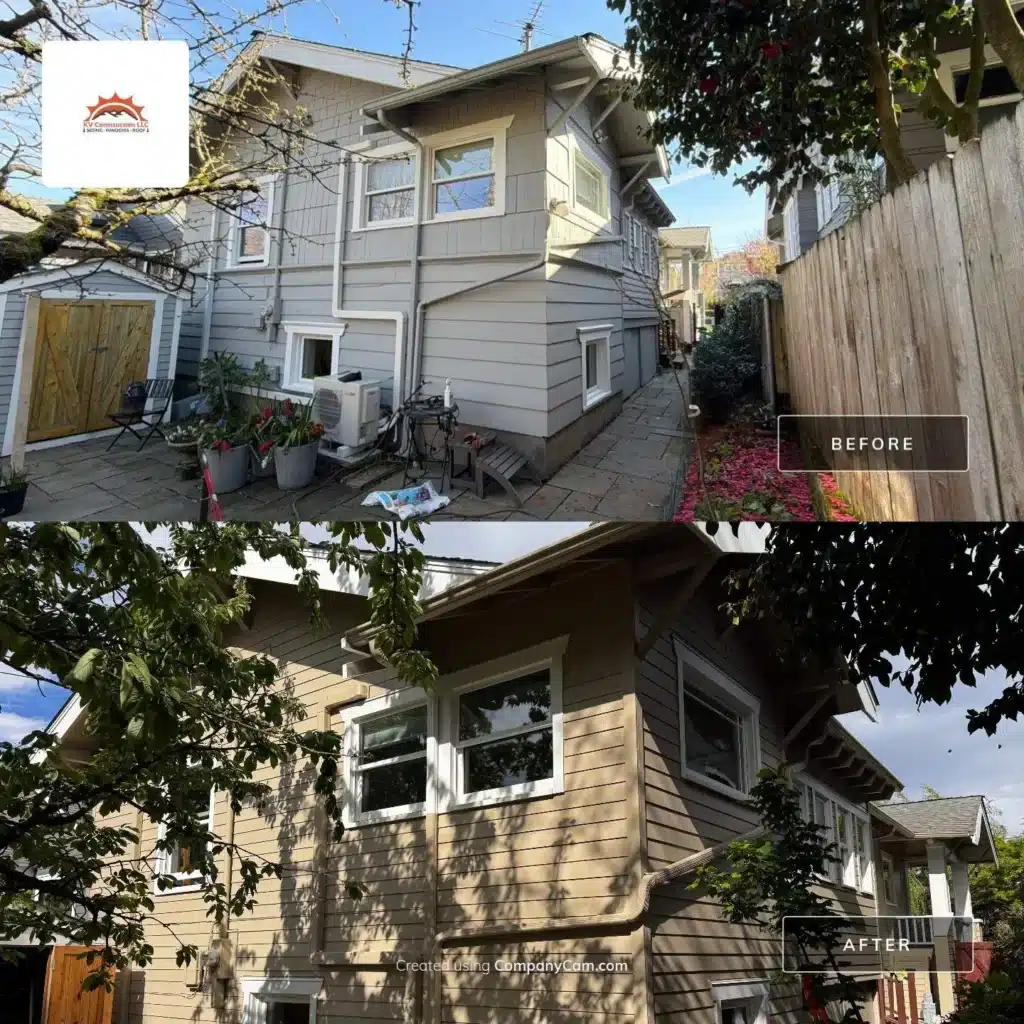 James Hardie siding installation in Queen Anne, Seattle, WA with weather barrier details