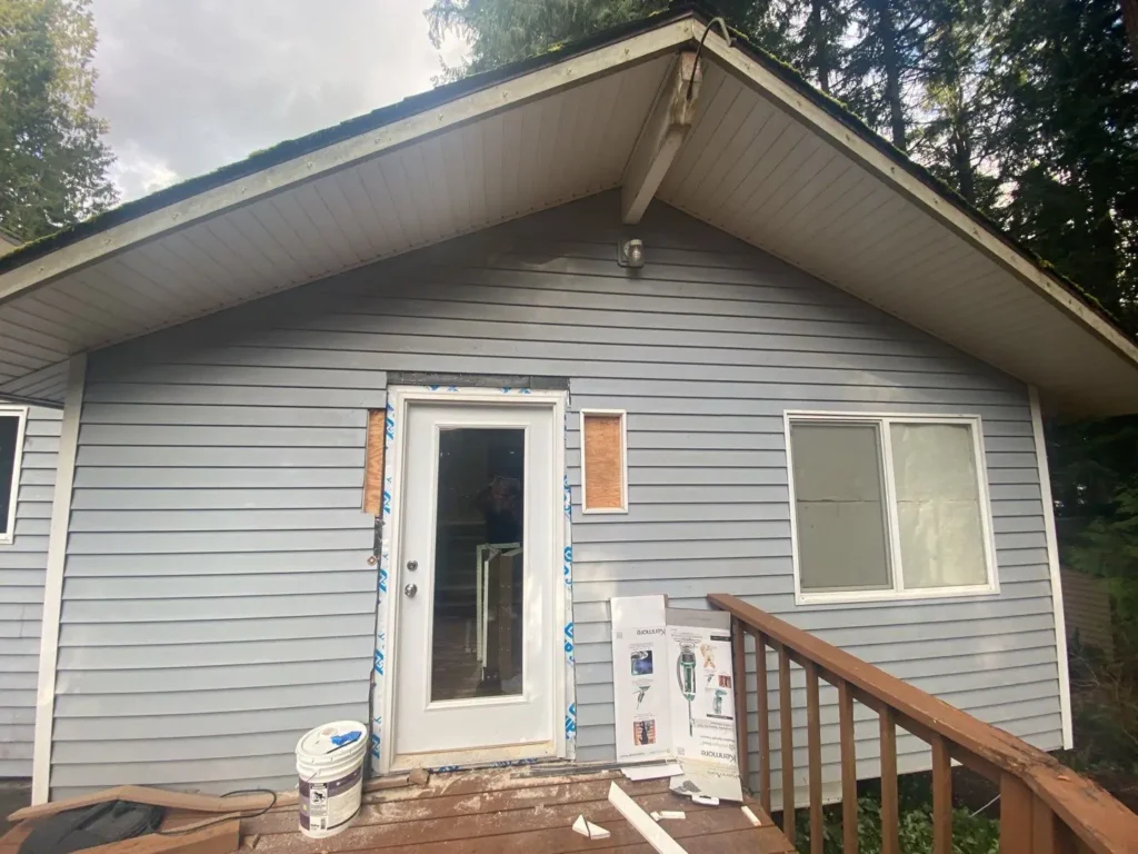 Lake Roesiger / Snohomish, WA siding replacement progress with HydroGap drainable housewrap