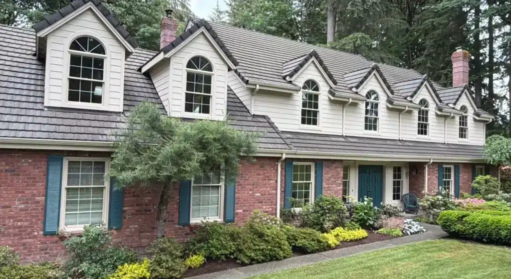 Woodinville, WA 8 1/4-inch primed Hardie lap Cedarmill siding with a 7-inch reveal exterior project by KV Construction