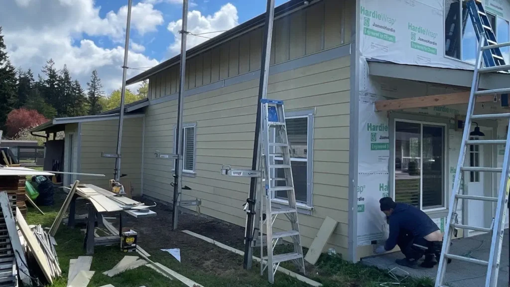 Exterior fixture block and flashing integration in Bothell