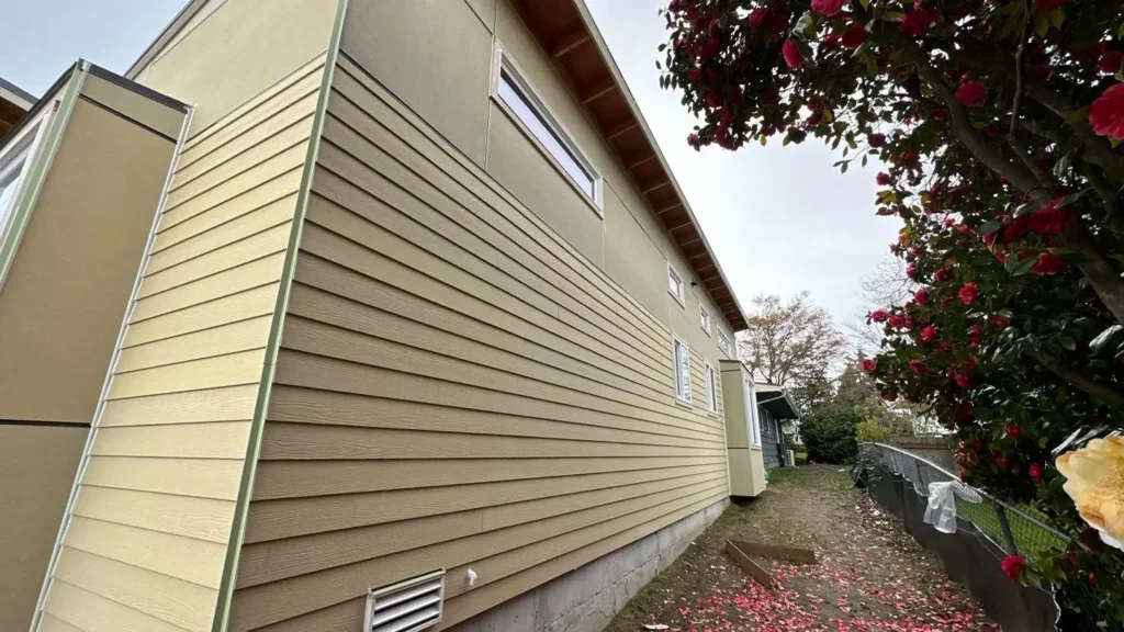 Window and door transition details on Everett exterior