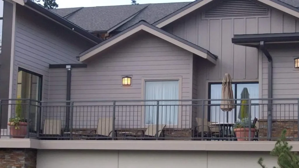 Mukilteo project with Staybridge Suites hotel-scale exterior; multiple siding profiles across commercial elevations