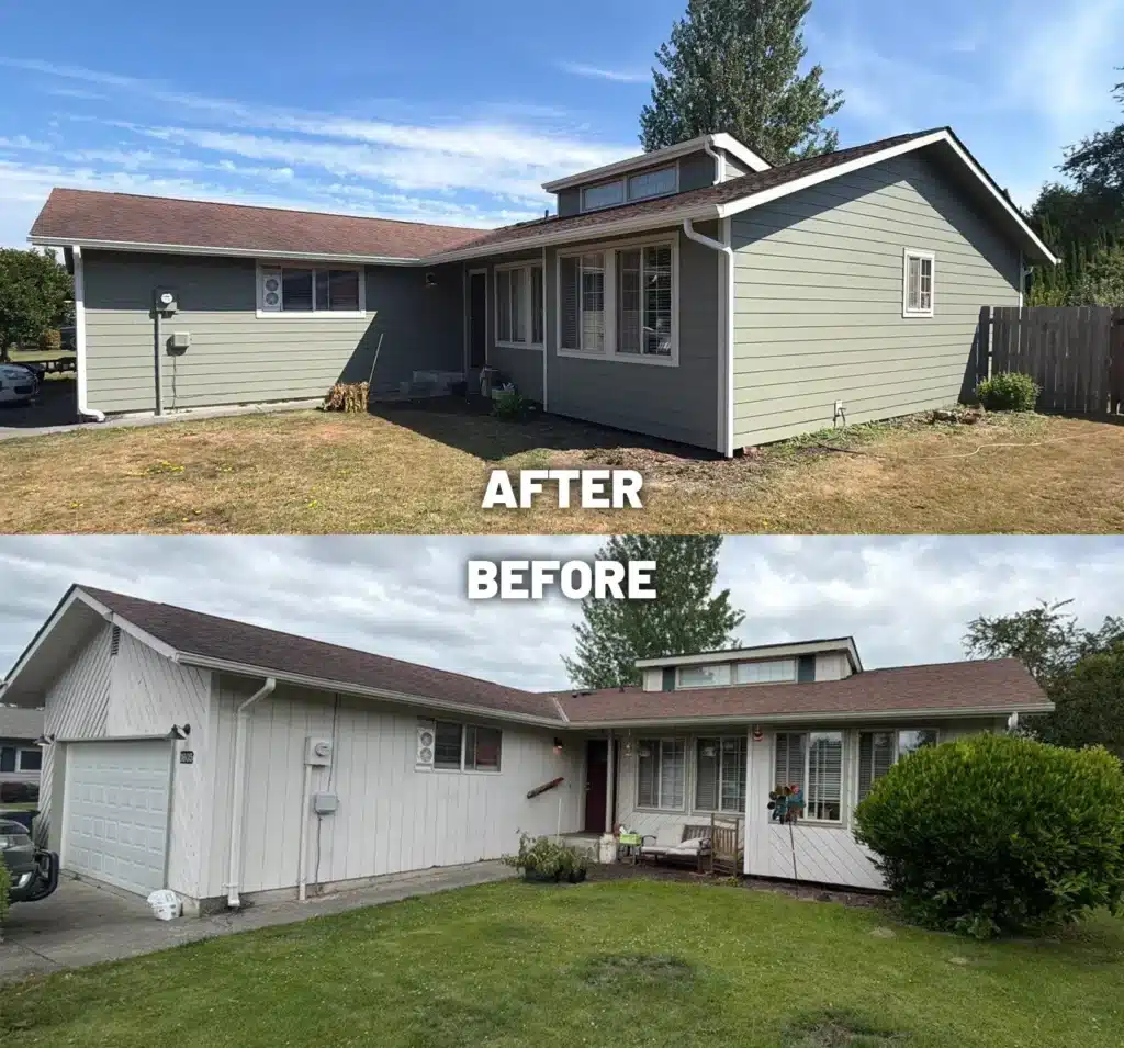 Sedro-Woolley Sedro-Woolley Primed Cedarmill James Hardie Siding With New White Gutters & Two-Color SuperPaint by KV Construction