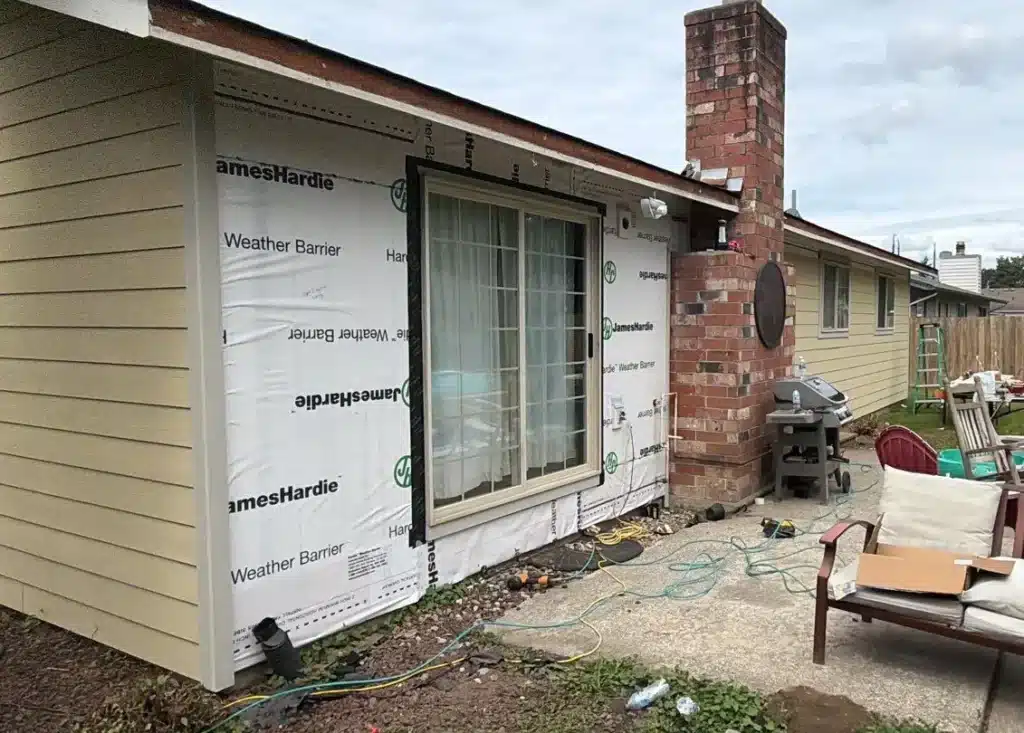 Weather barrier and flashing details on Sedro-Woolley exterior