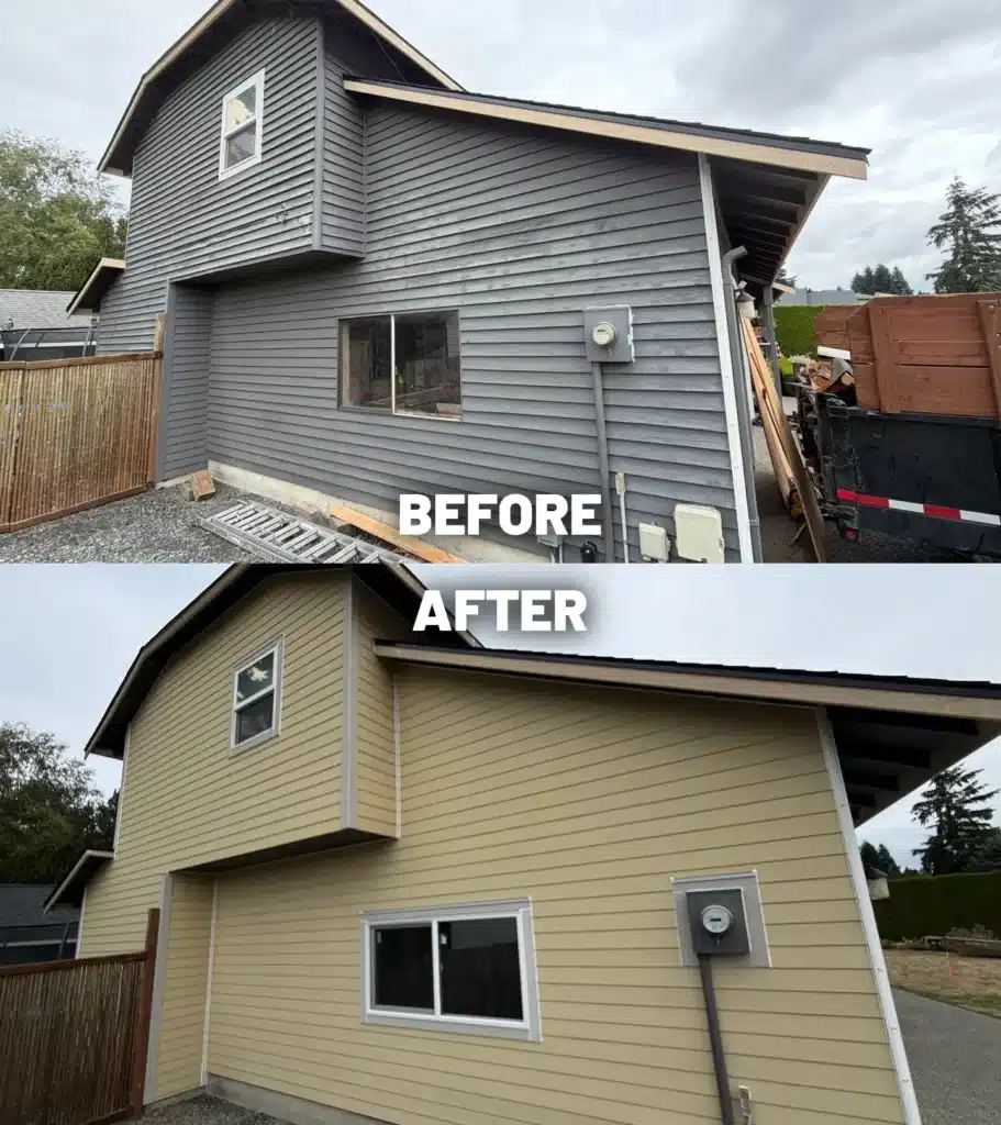 Marysville primed James HardiePlank siding replacement by KV Construction