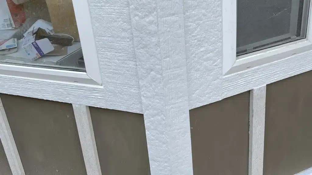 Primed Hardie exterior fixture blocks