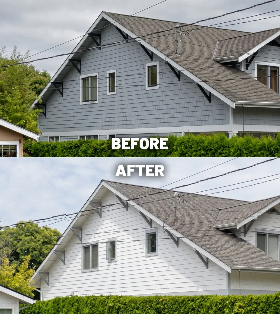 Shoreline Smart LP siding replacement by KV Construction