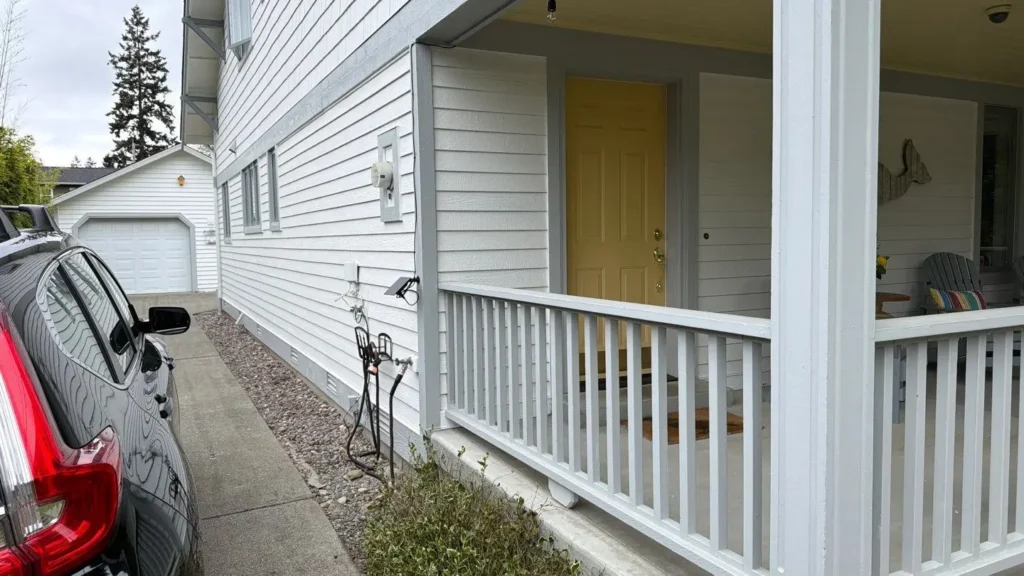 New siding on right side of Shoreline home